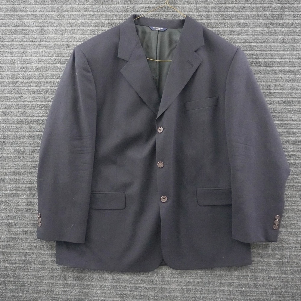 VTG Brooks Brothers 346 Blazer 42 Navy 100% Worsted Wool 3-Button Sport Coat USA